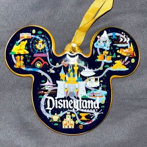 Disney Parks Disneyland Resort 2-sided Ceramic Mickey Shaped Ornament